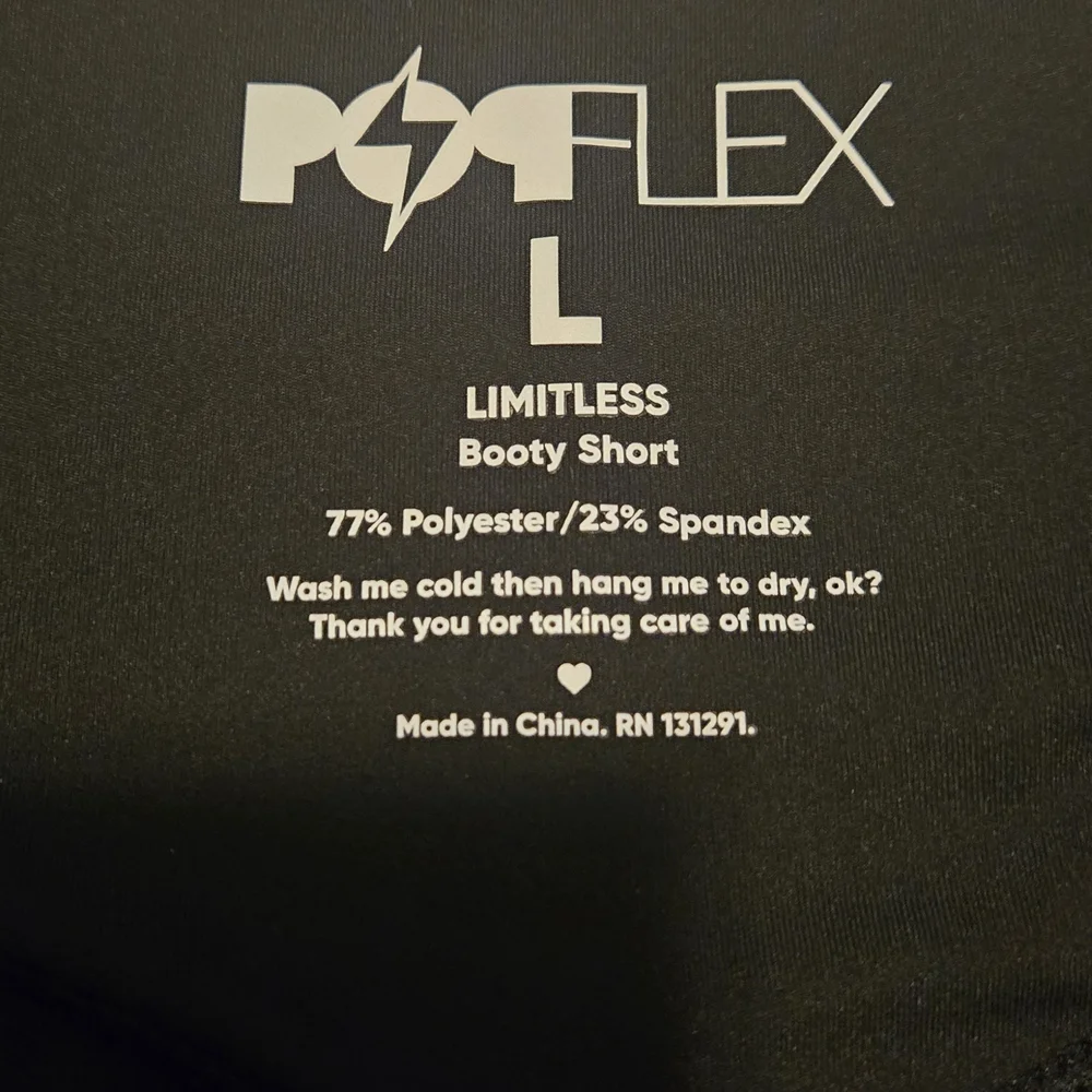 POPFLEX Black High-Rise Bike Shorts with Side Pocket - Picture 2 of 8
